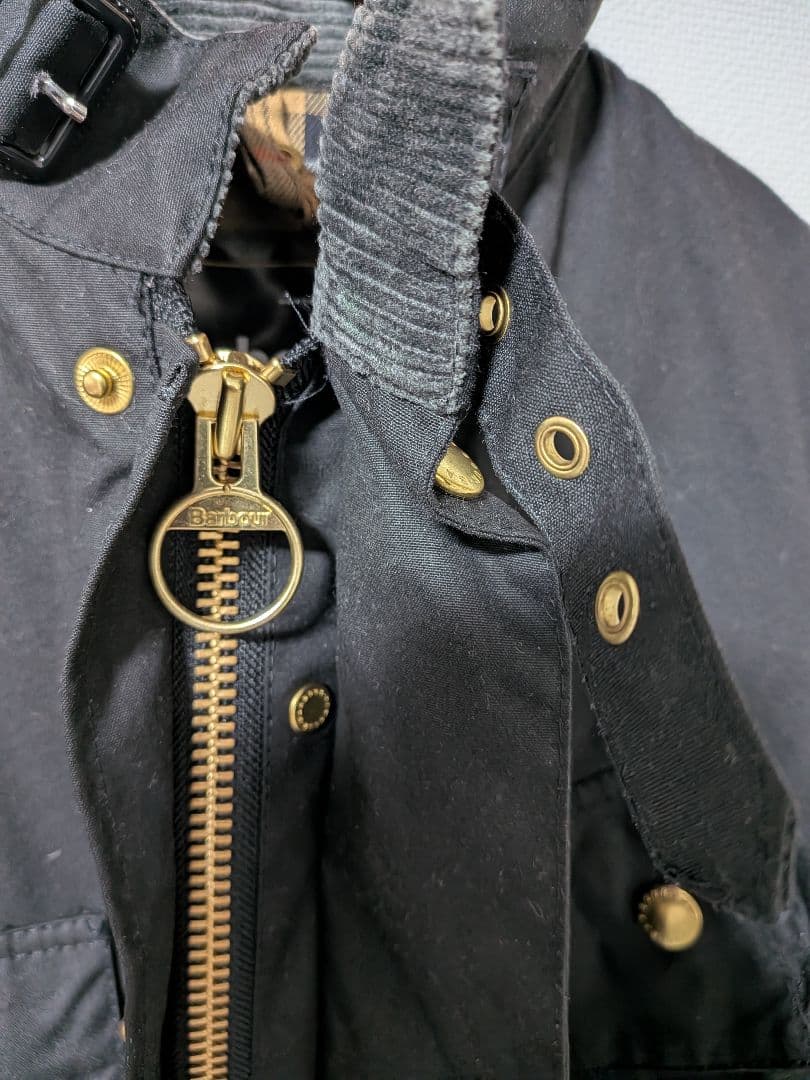美品 バブアー インターナショナルオイルジャケット 黒色 ブラック size36