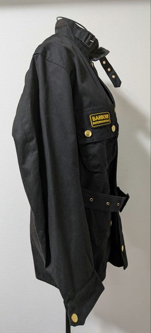 美品 バブアー インターナショナルオイルジャケット 黒色 ブラック size36