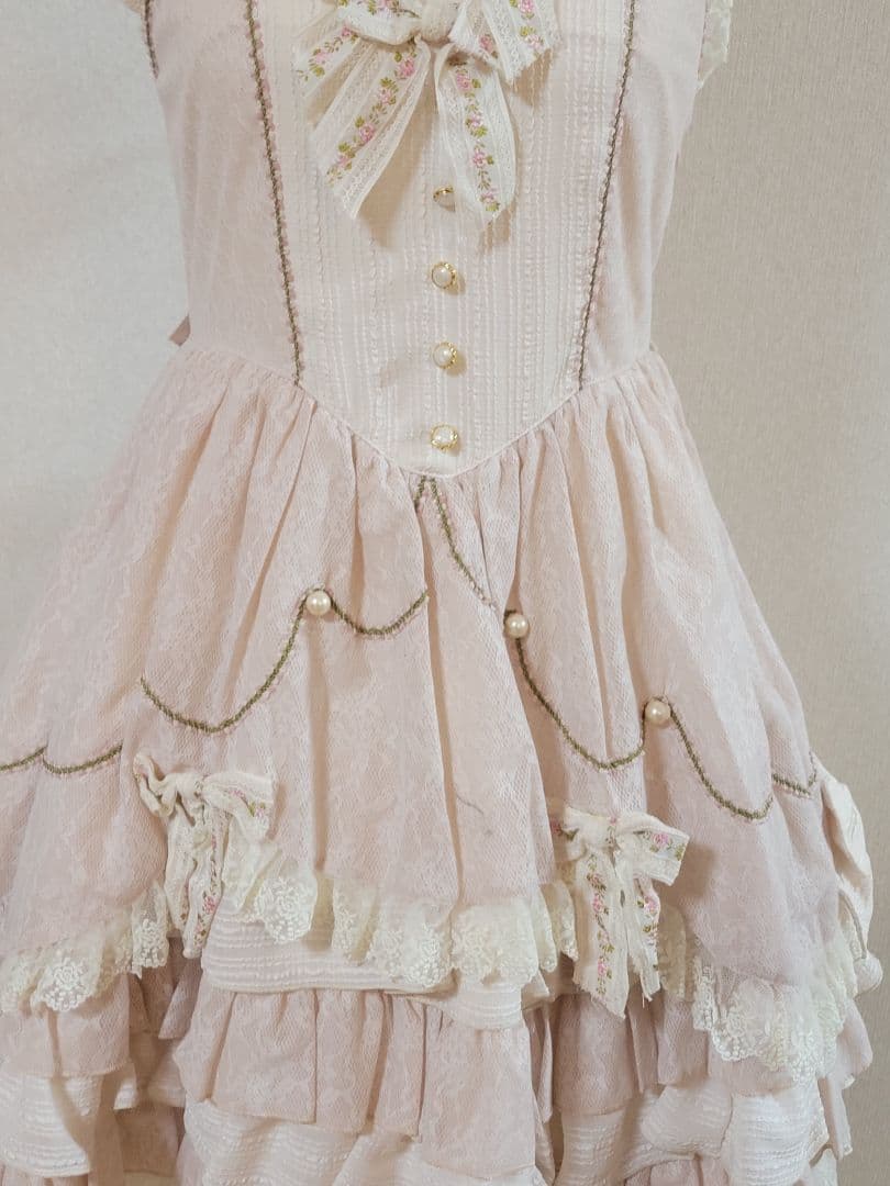 BABY mon petit loulou キャノティエ付JSK ピンク