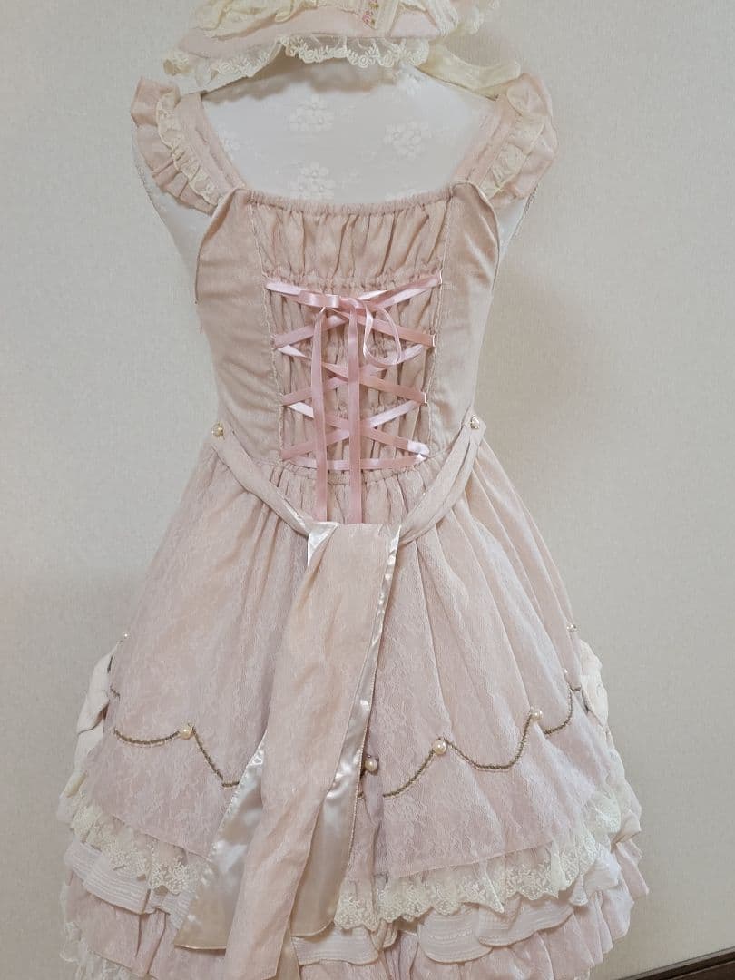 BABY mon petit loulou キャノティエ付JSK ピンク