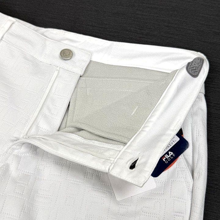 新品 フィラ ゴルフ 高周波キルト 3層ボンディング パンツ フリース 白 78