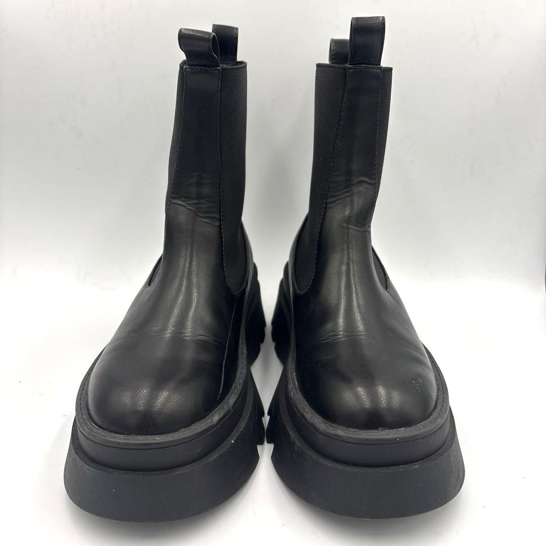 シールームリンMouldSoleサイドゴアショートブーツ【S】22.5～23 黒