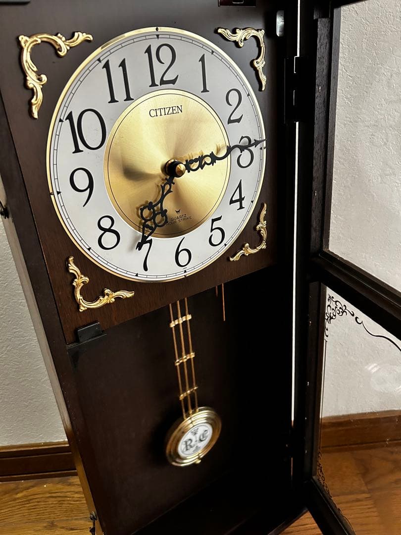 昭和レトロ CITIZEN シチズン 掛け時計 振り 子時計 柱時計