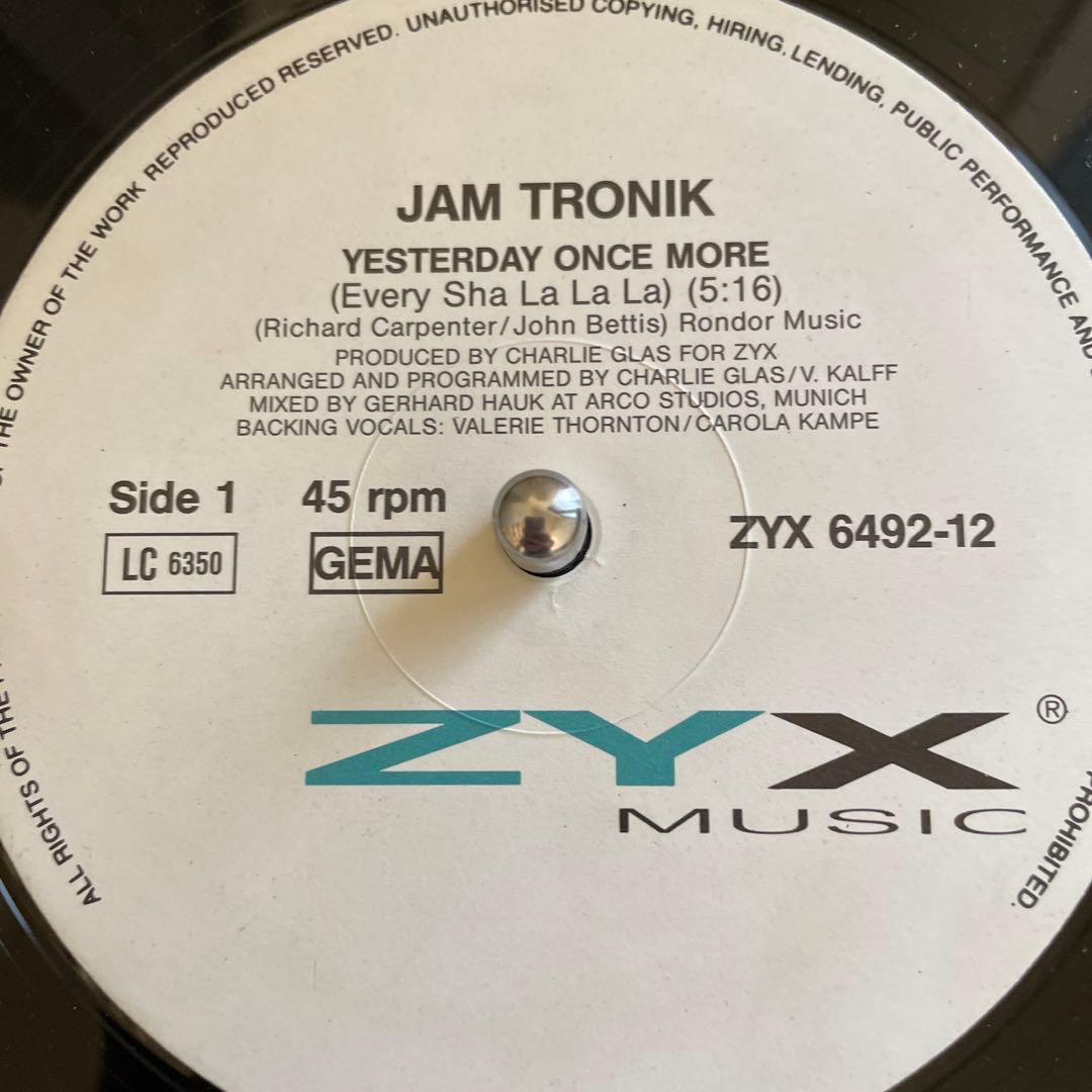 洋楽 JAM TRONIK / YESTERDAY ONCE MORE