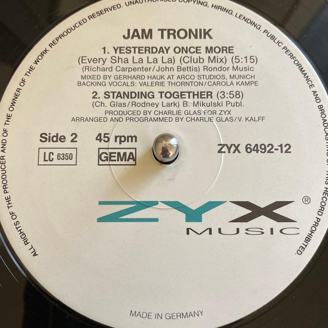 洋楽 JAM TRONIK / YESTERDAY ONCE MORE