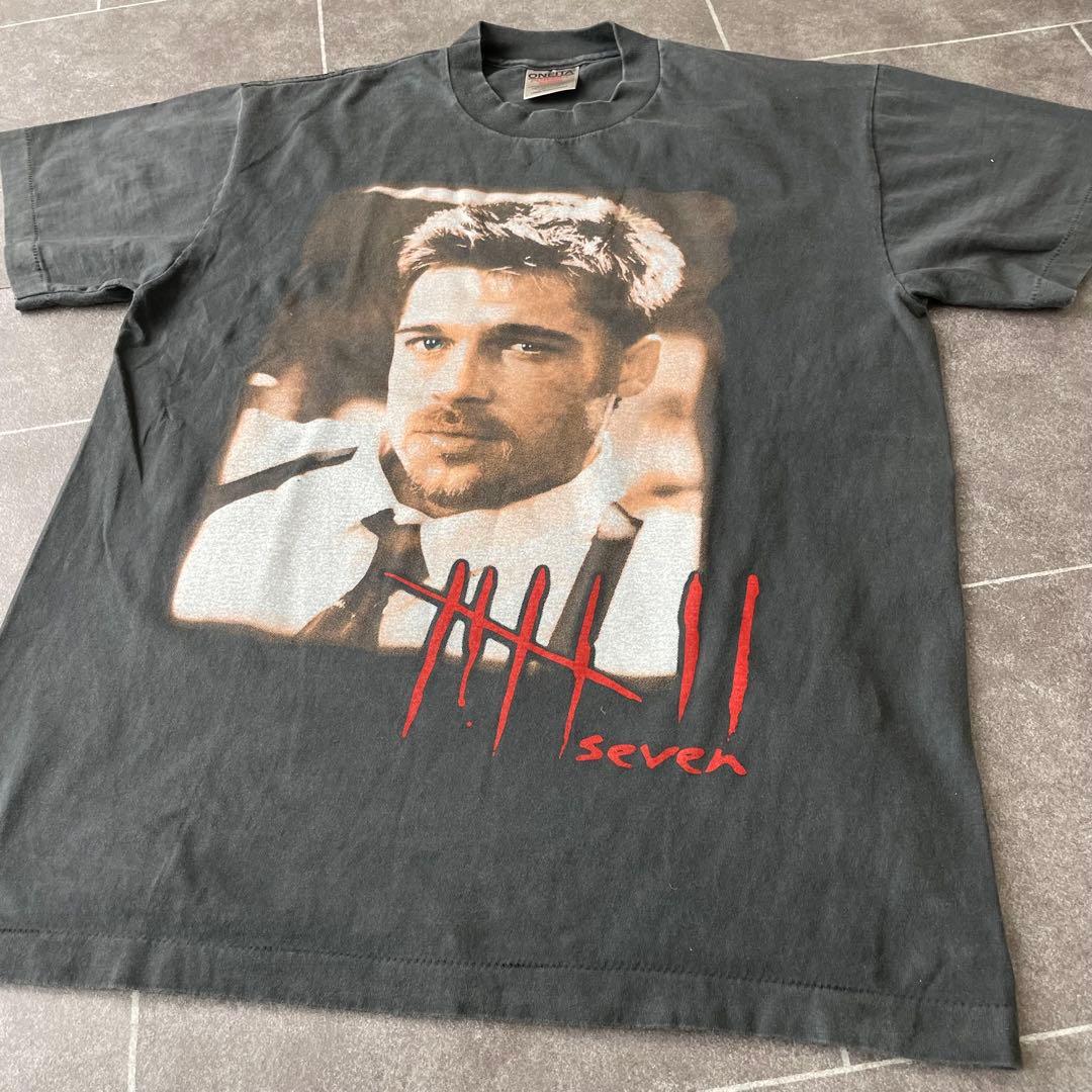 Seven セブン ブラッド ピット 七つの大罪 ムービー TEE 墨黒 L