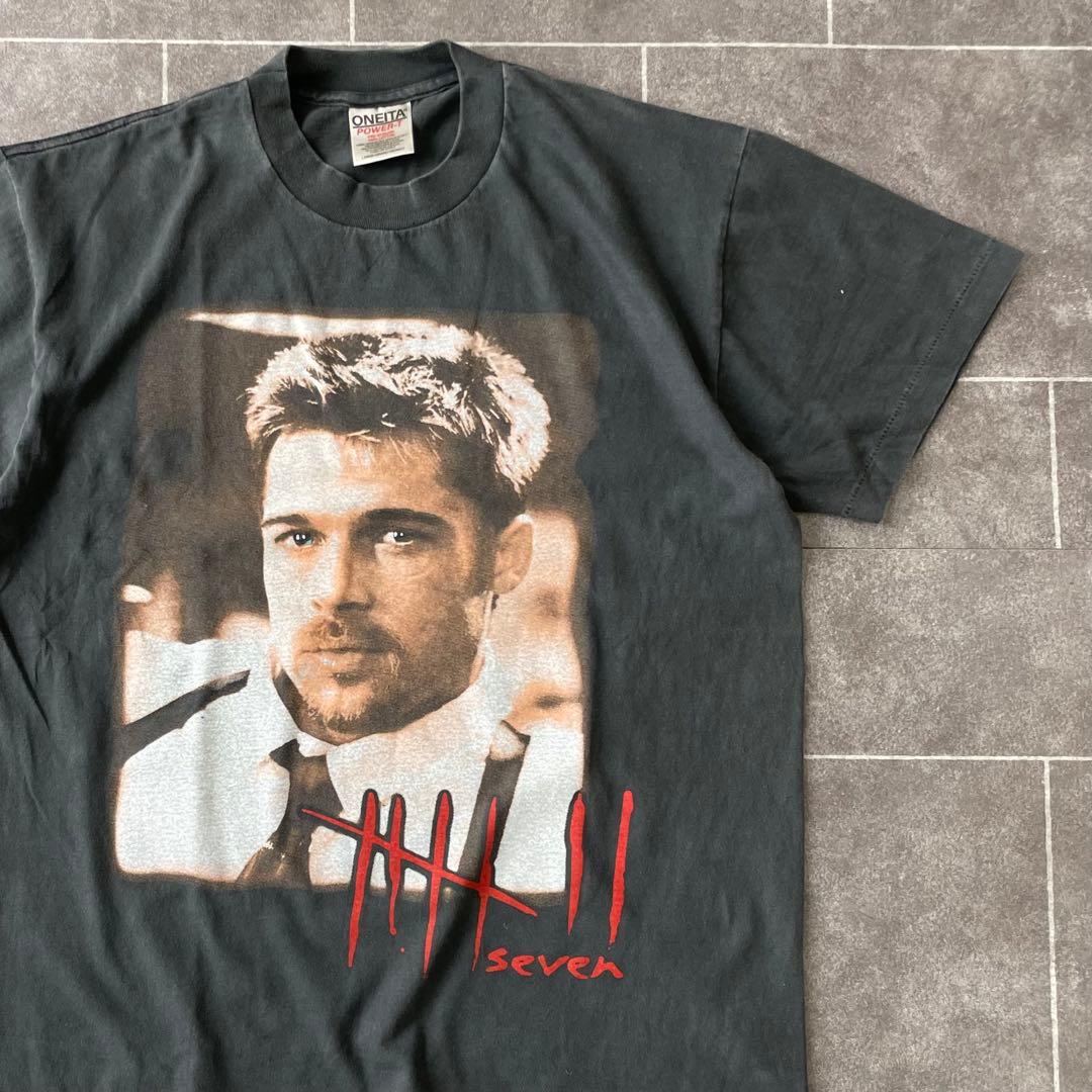 Seven セブン ブラッド ピット 七つの大罪 ムービー TEE 墨黒 L