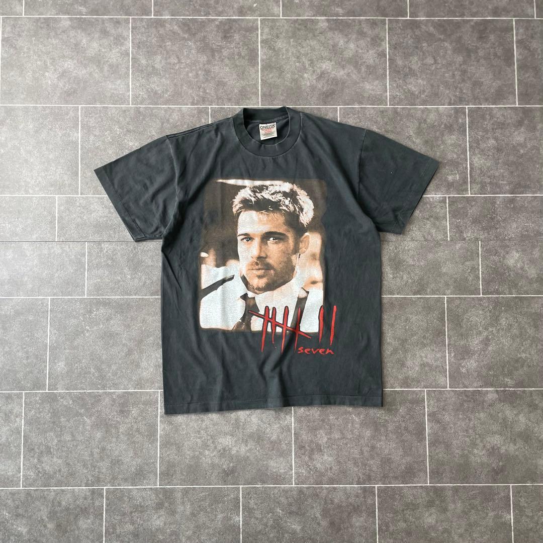 Seven セブン ブラッド ピット 七つの大罪 ムービー TEE 墨黒 L