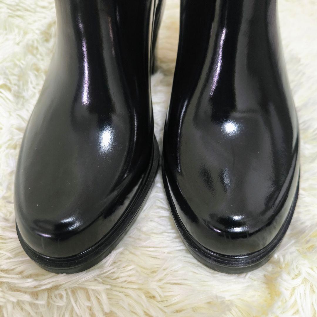 【美品】HUNTER ハンター レインブーツ サイドゴアブラック サイズUK5