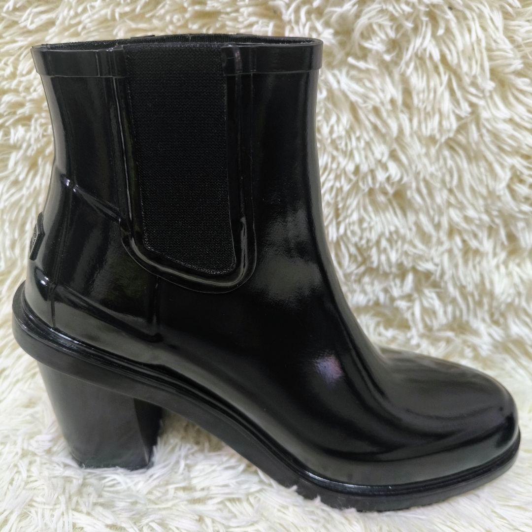 【美品】HUNTER ハンター レインブーツ サイドゴアブラック サイズUK5