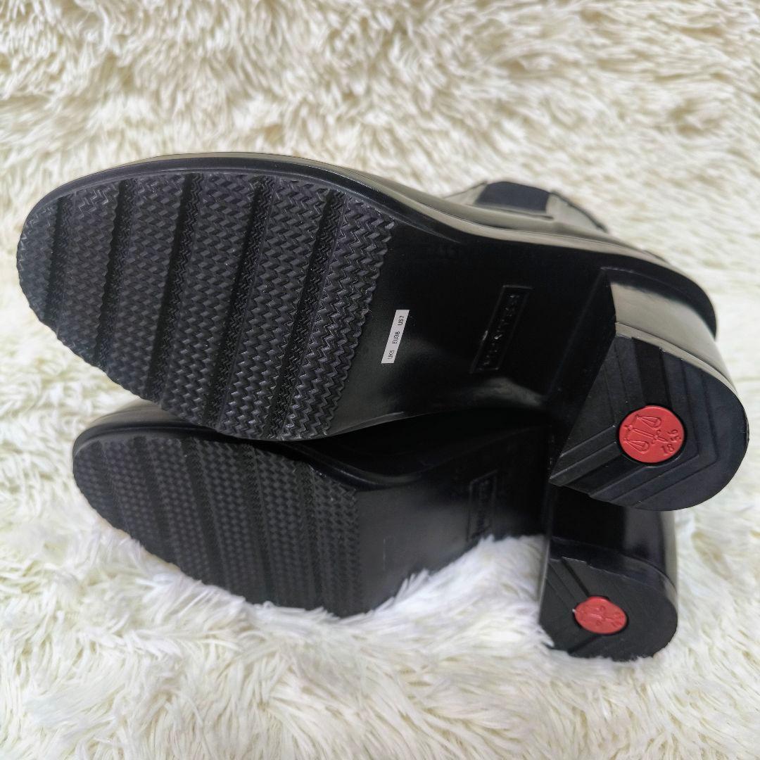 【美品】HUNTER ハンター レインブーツ サイドゴアブラック サイズUK5