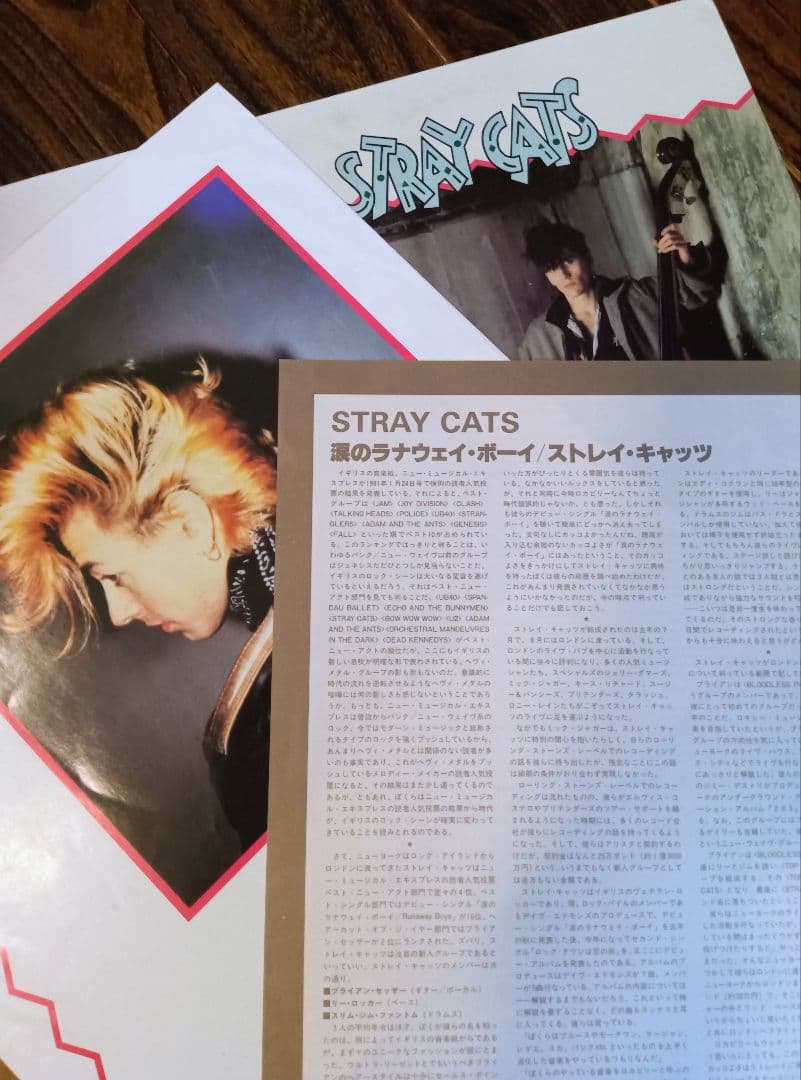 ストレイ・キャッツ　STRAY CATS♦LPレコード2枚セット＋オマケ付き！