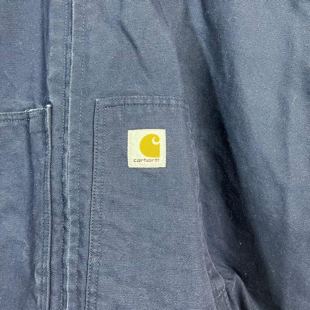 希少品 2XL カーハート 企業刺繍　ロゴタグ　アクティブジャケット ネイビー