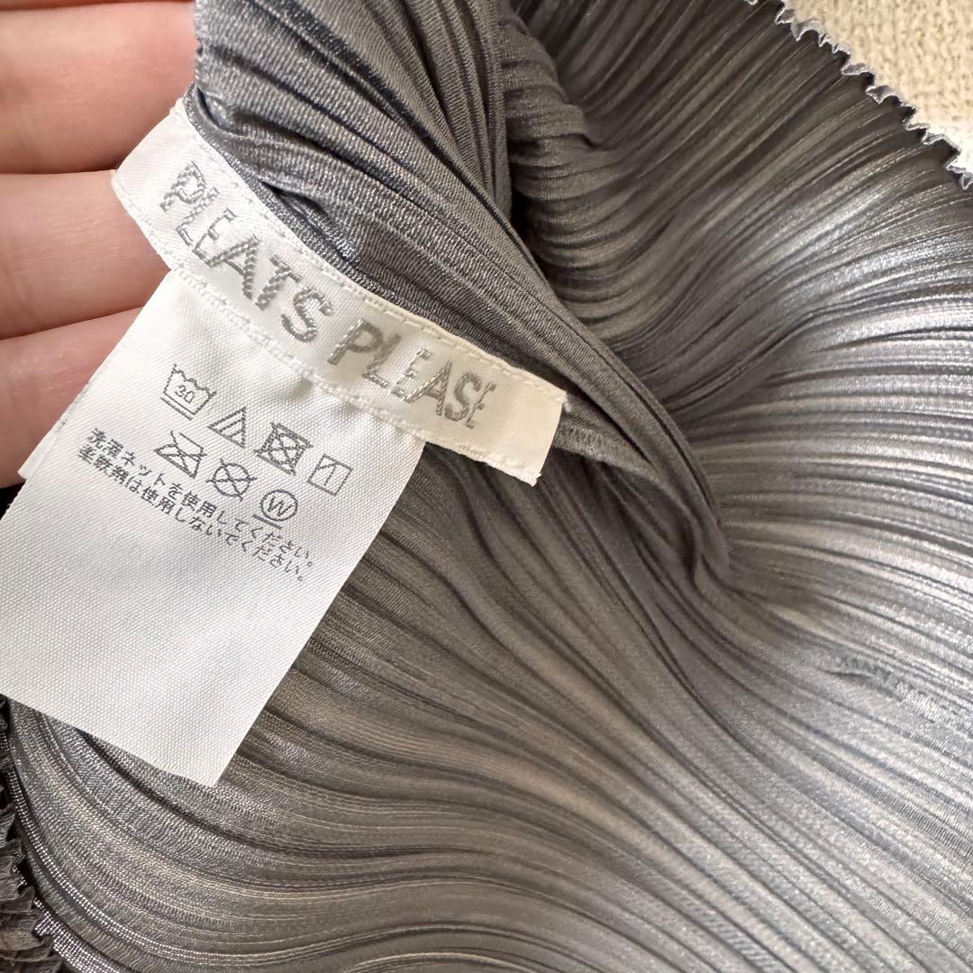 プリーツプリーズ　半袖カットソー　グレー　pleats please 半袖