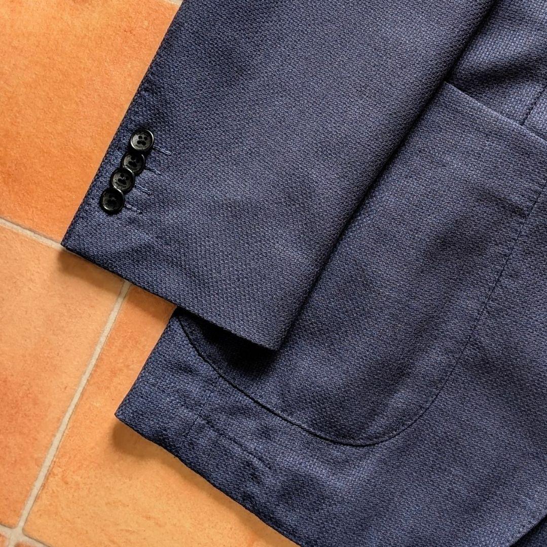 【近年モデル】Belvest ホップサック ネイビー ジャケット 44サイズ