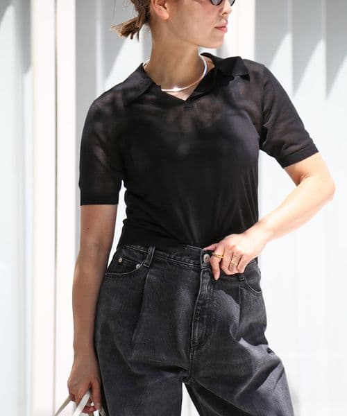 EVERYDAY I LIKE.★Cotton Poloshirt ニット