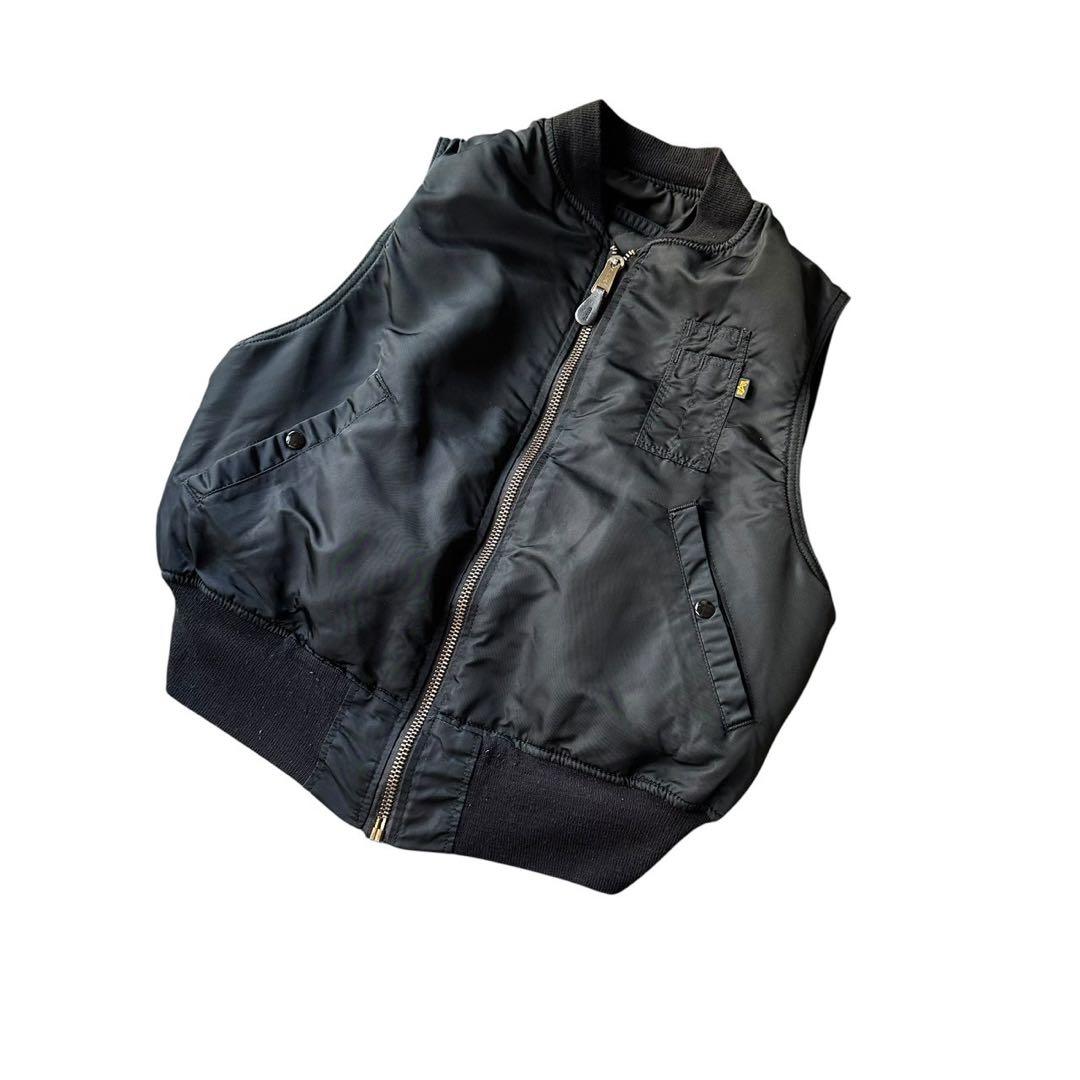 希少　90s Alpha MA-1 Vest USA製 ブラック Lサイズ