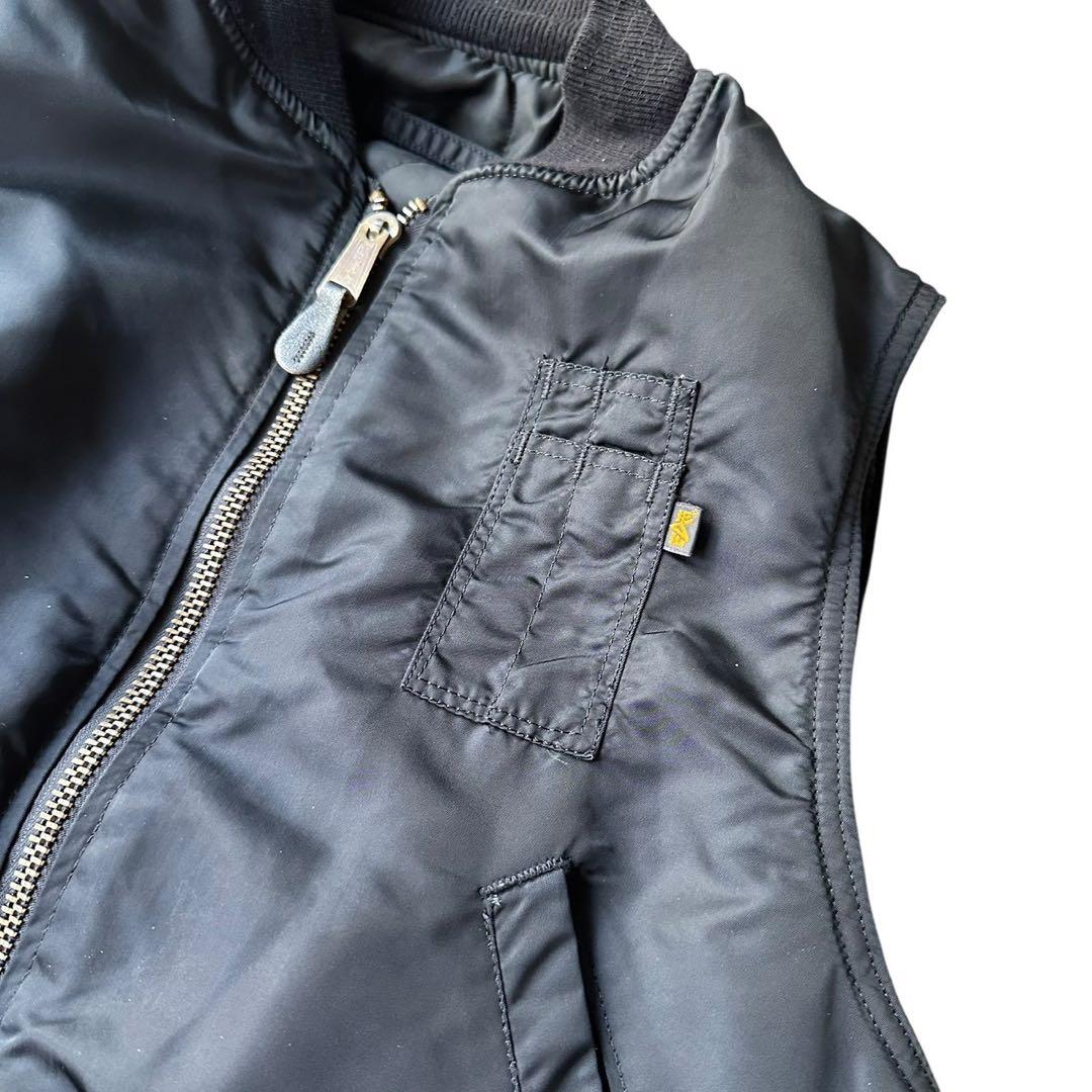 希少　90s Alpha MA-1 Vest USA製 ブラック Lサイズ