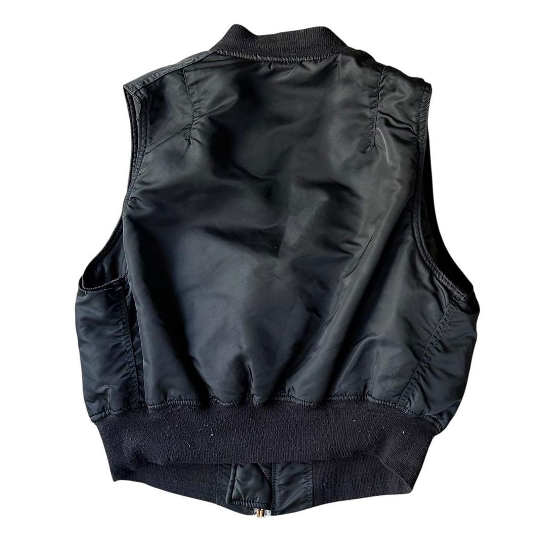 希少　90s Alpha MA-1 Vest USA製 ブラック Lサイズ