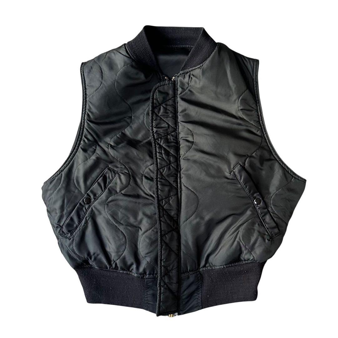 希少　90s Alpha MA-1 Vest USA製 ブラック Lサイズ