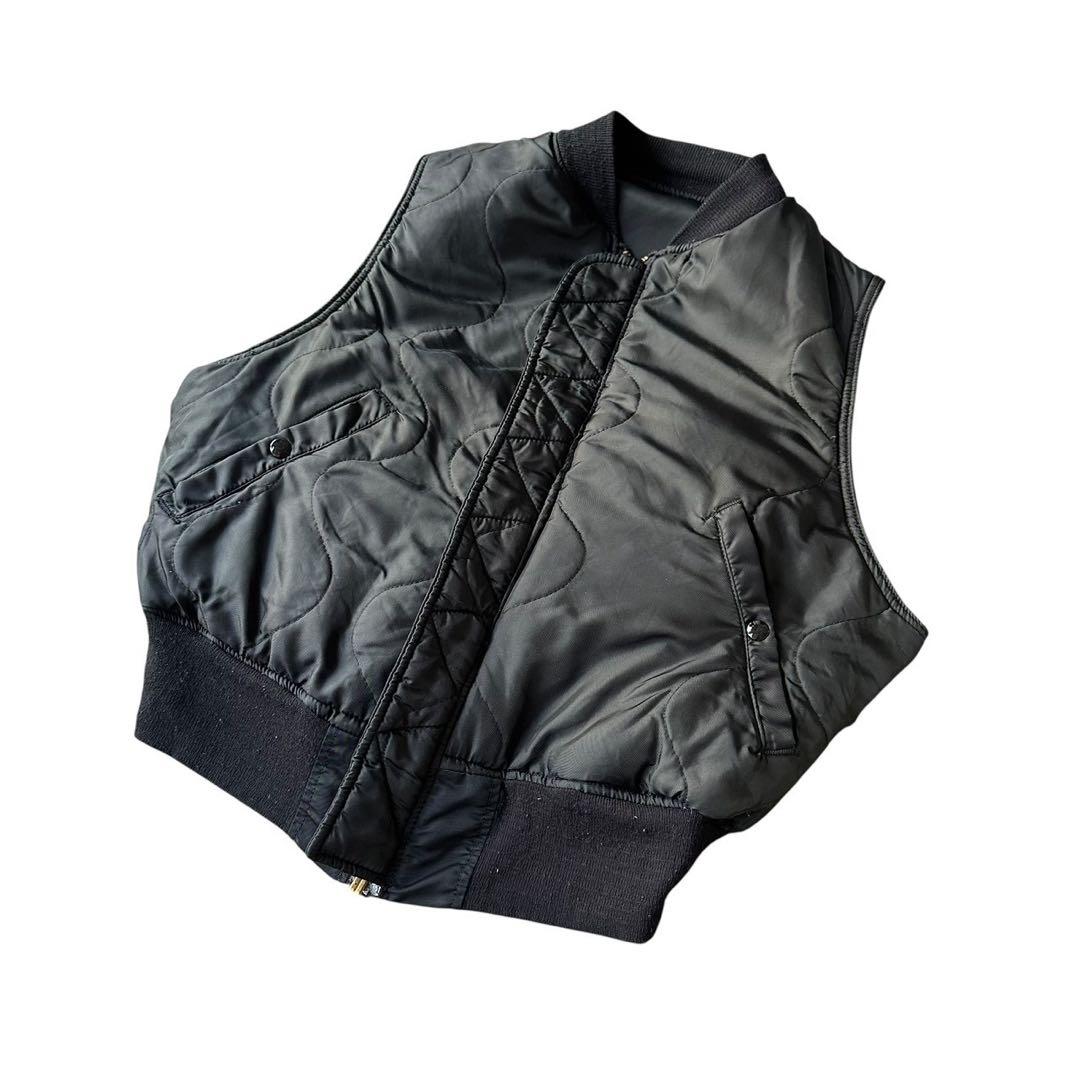 希少　90s Alpha MA-1 Vest USA製 ブラック Lサイズ