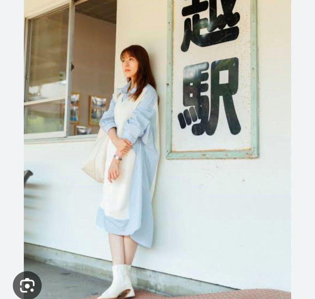 Maison Margiela風　ニットドッキング シャツ　ワンピース