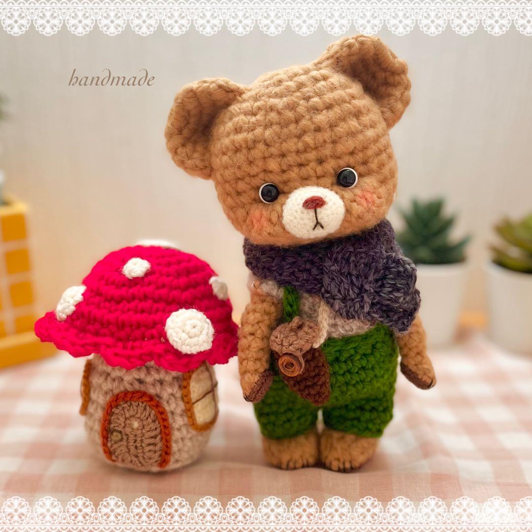 R*✿様 ♦︎作家Megmeg's Doll様の許可有り♧くまくん　きのこのお家