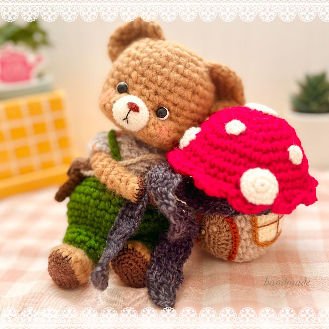 R*✿様 ♦︎作家Megmeg's Doll様の許可有り♧くまくん　きのこのお家