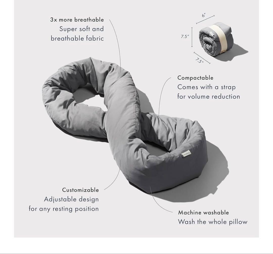 ☆Huzi Infinity Pillow (インフィニティーピロー) ☆グレー