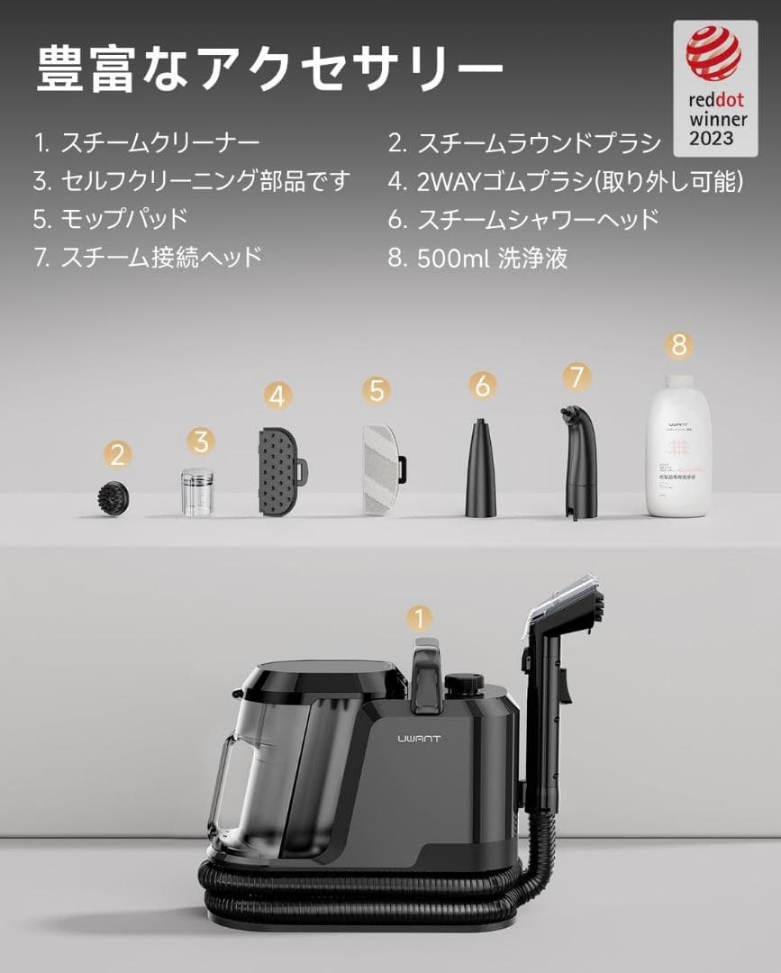 【R1826-169-400】3モード対応スチーム＆リンサークリーナー