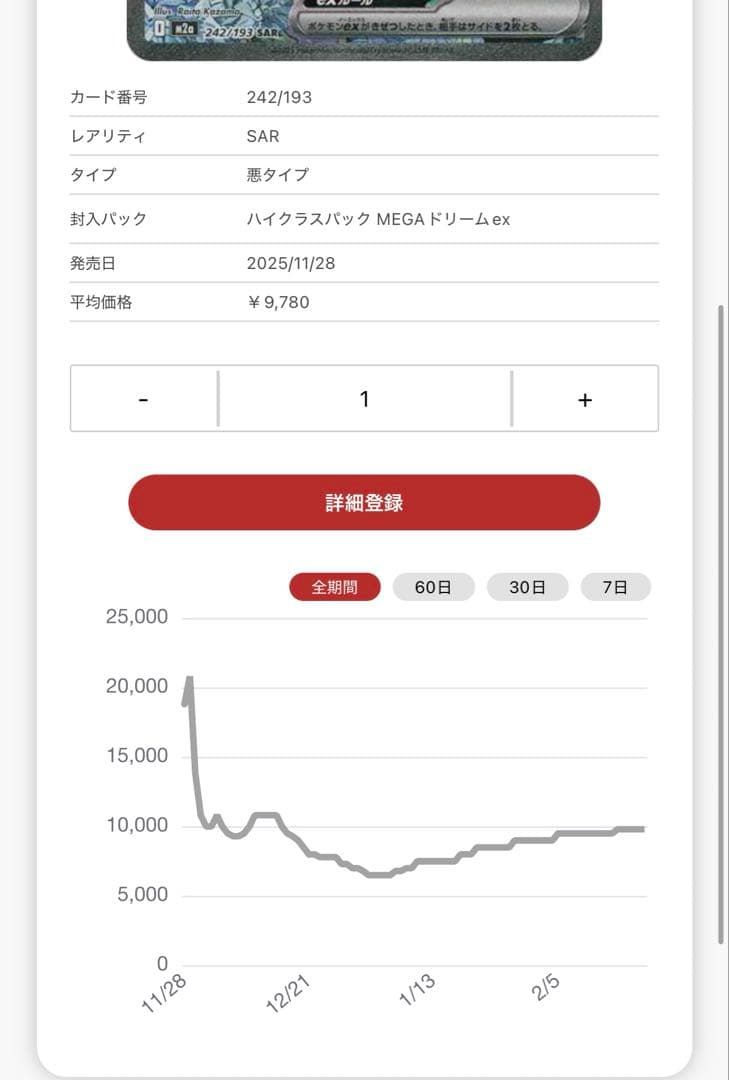 ト*ス様 【新品】【格安提供】NのゾロアークEX メガドリームex