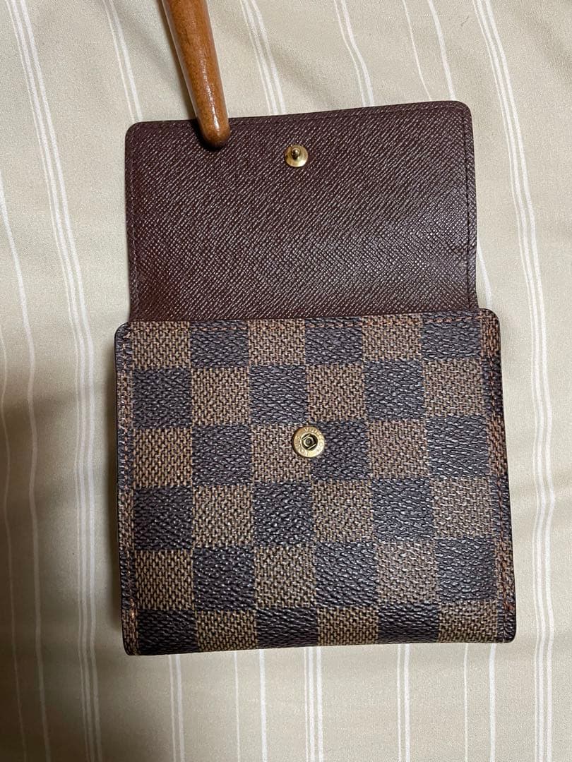LOUIS VUITTON ルイヴィトンダミエ 三つ折り財布　Wホック