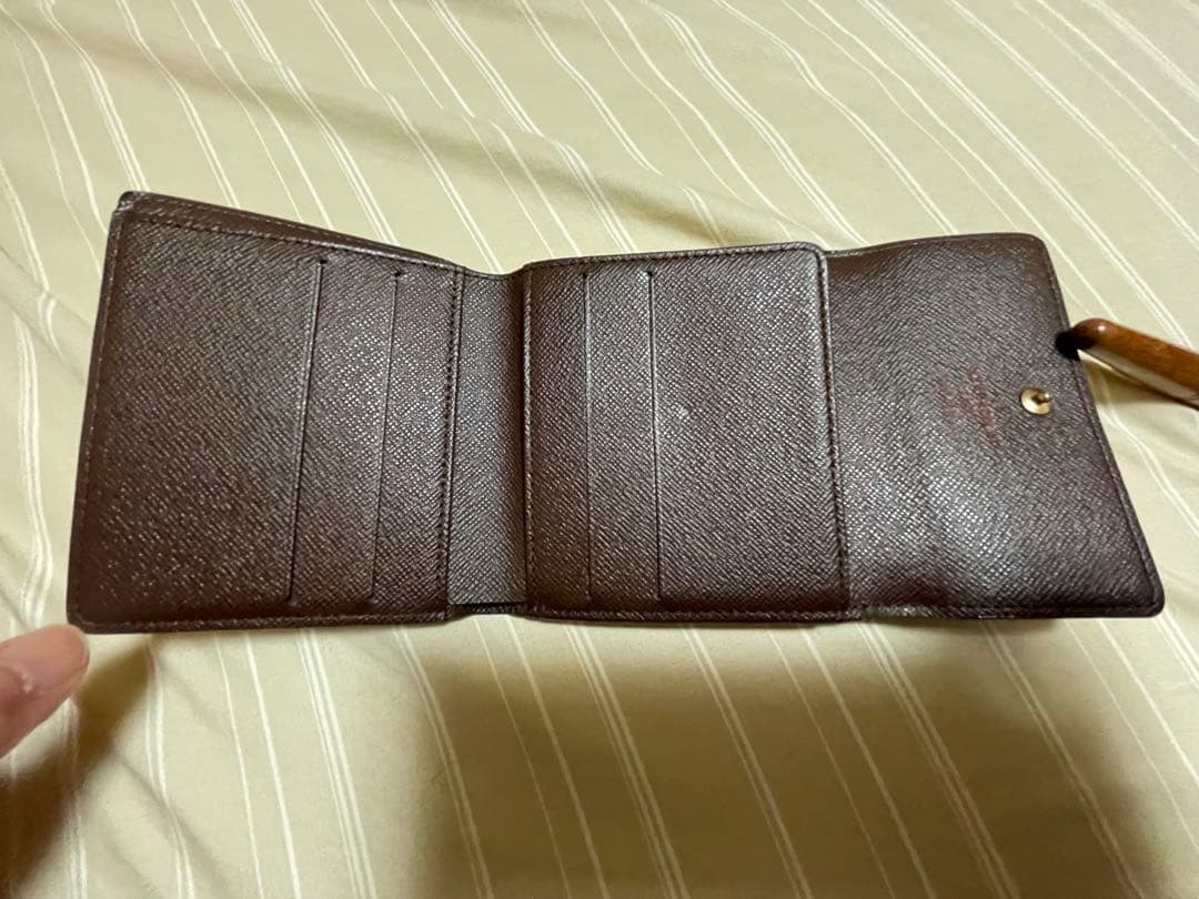 LOUIS VUITTON ルイヴィトンダミエ 三つ折り財布　Wホック