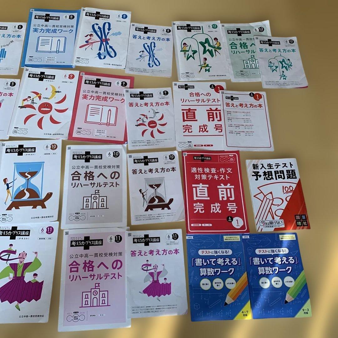 2025年度　進研ゼミ考える力プラス 公立中高一貫校受験対応6年生4月号~1月号