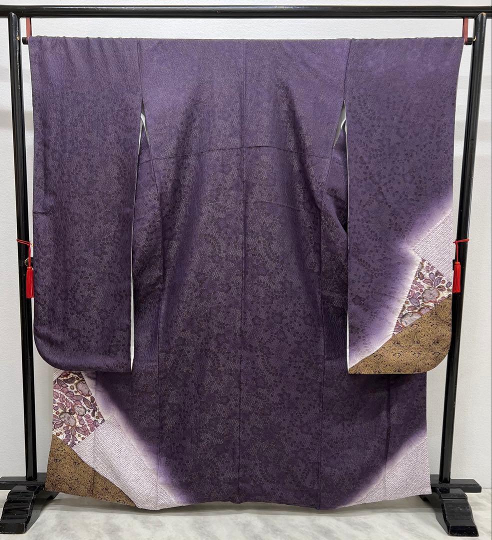 振り袖　フルセット　長襦袢付　辻ヶ花　金彩加工　金通し　絞り柄　長尺袋帯　829