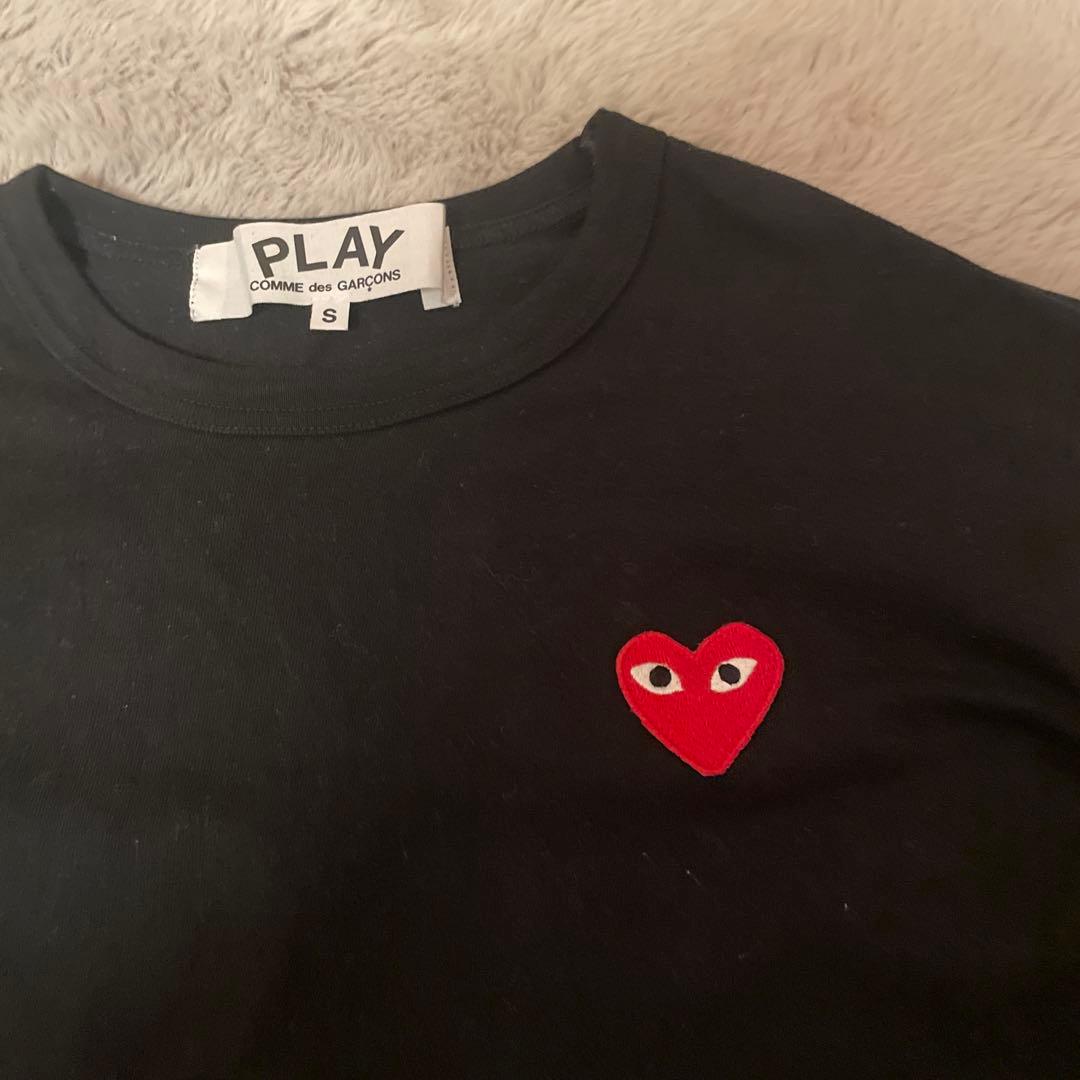 PLAY COMME des GARÇONS ブラック Tシャツ S