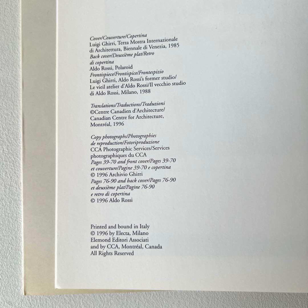 【美品】Luigi Ghirri Aldo Rossi