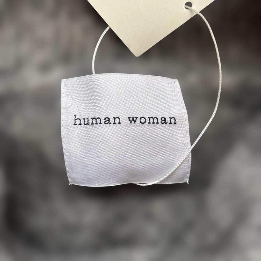 human womanモヘア混フーディニットワンピース