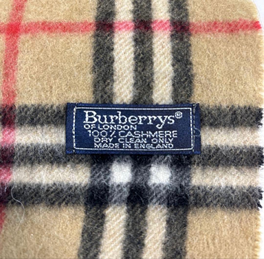 美品 バーバリー マフラー カシミヤ 100％ ノバチェック Burberry