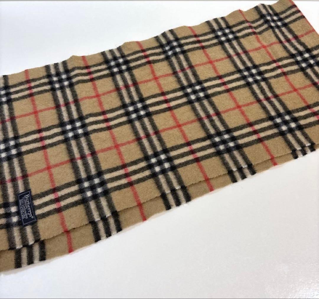 美品 バーバリー マフラー カシミヤ 100％ ノバチェック Burberry