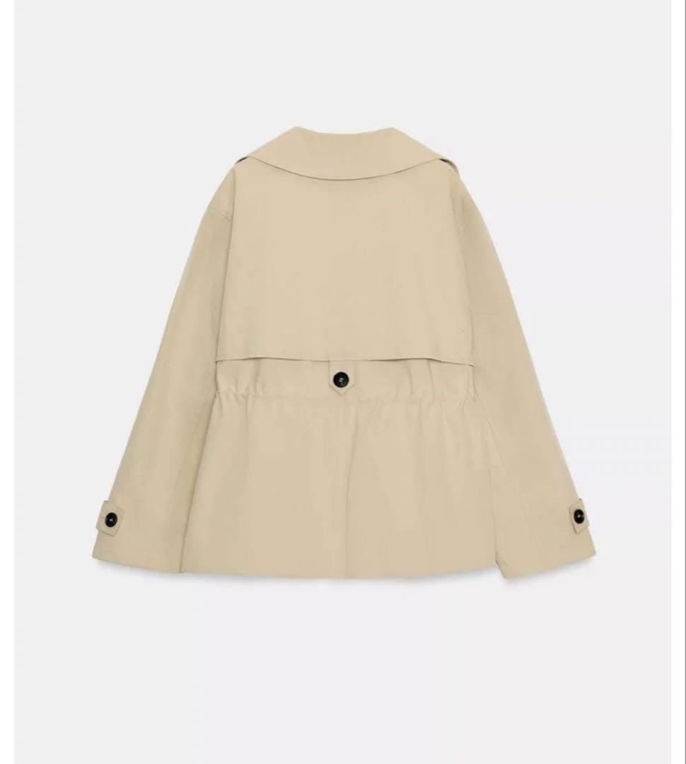 【完売品】ZARA 調節可能なウエスト ショートトレンチコート Mサイズ　新品