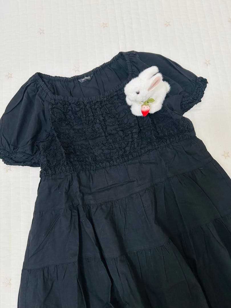 ピンクハウス　綿ローン　ピコフリル　チュニック　ワンピース　半袖