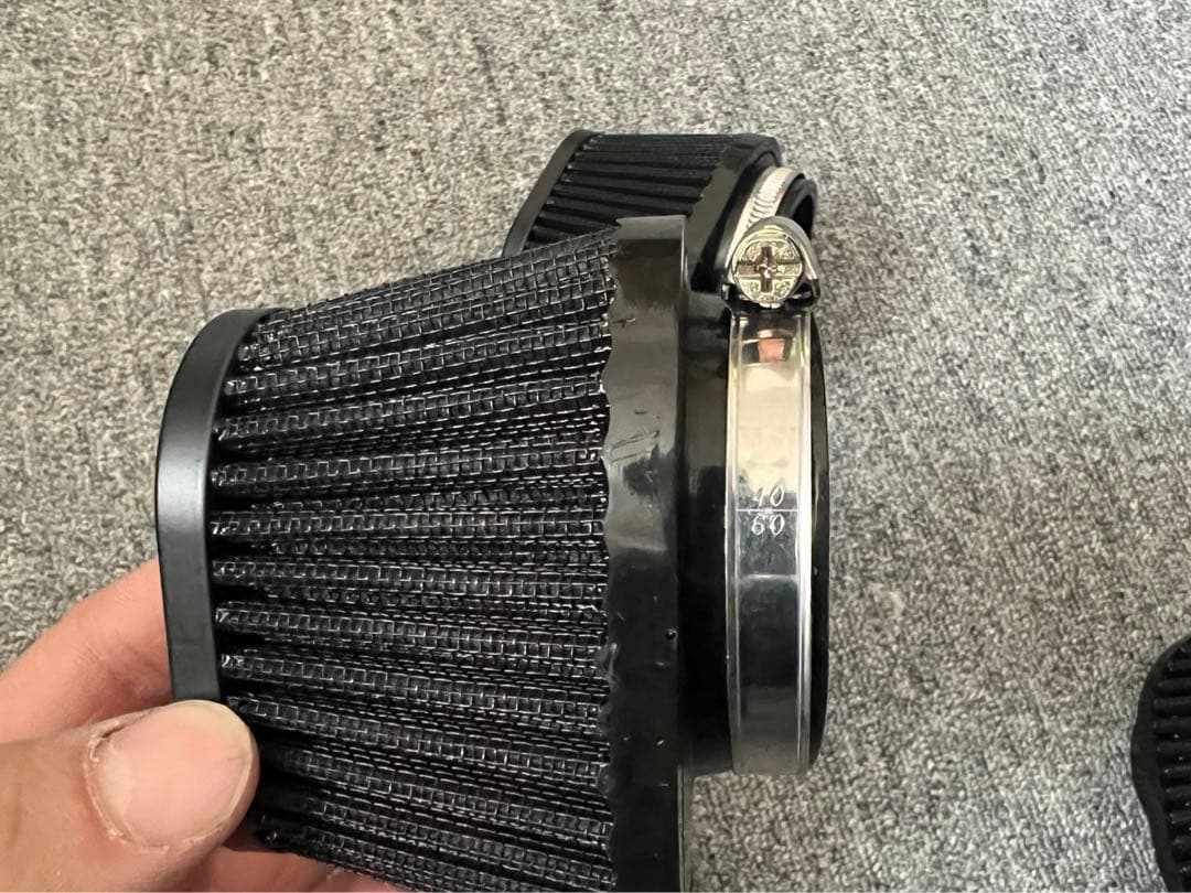 CB750F取り外し 美品 PMC パワーフィルター 取付径 53-56mm