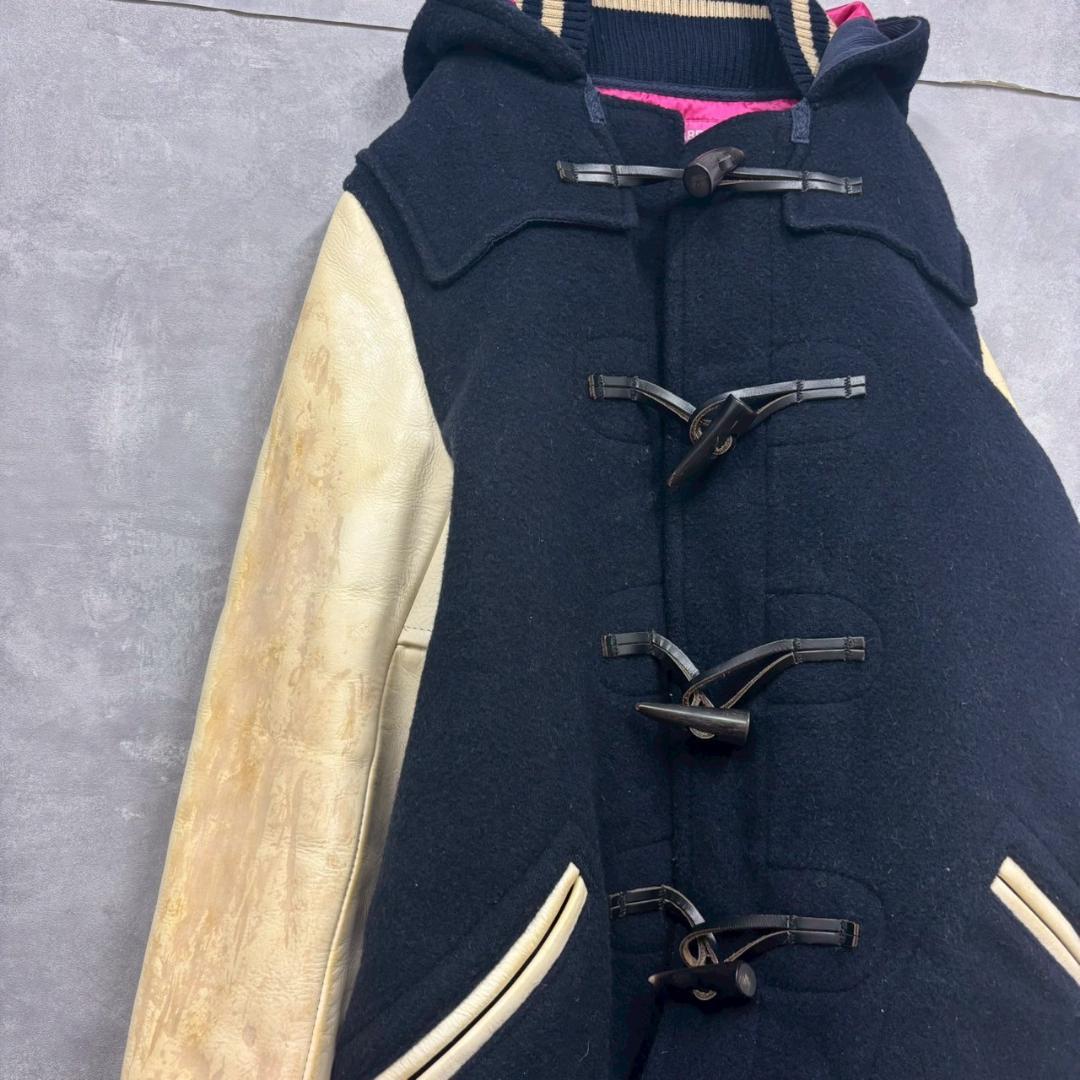 状態考慮 junya watanabe ウール×レザー　ダッフル DM28
