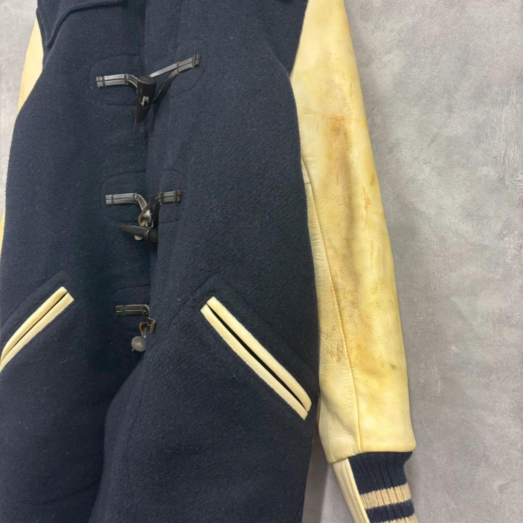 状態考慮 junya watanabe ウール×レザー　ダッフル DM28