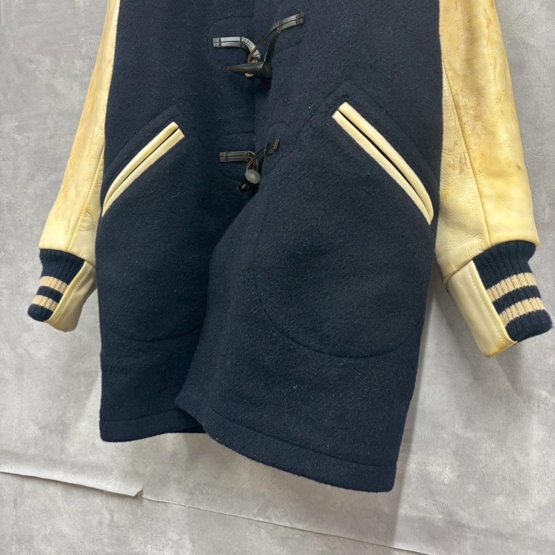状態考慮 junya watanabe ウール×レザー　ダッフル DM28