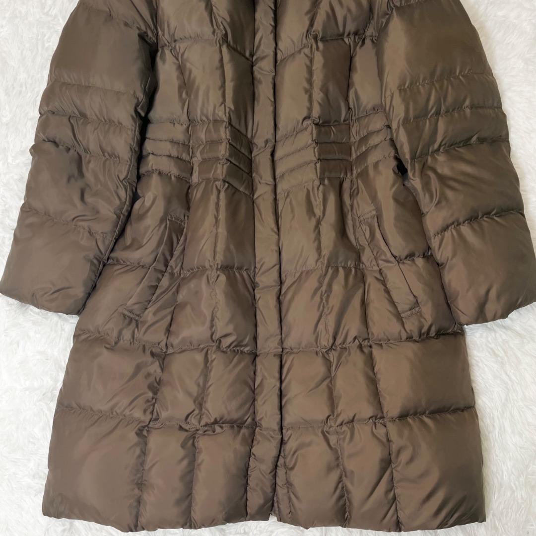 大きいサイズ ニジュウサンク 23区 ダウンコート 48 4XL ブラウン 茶