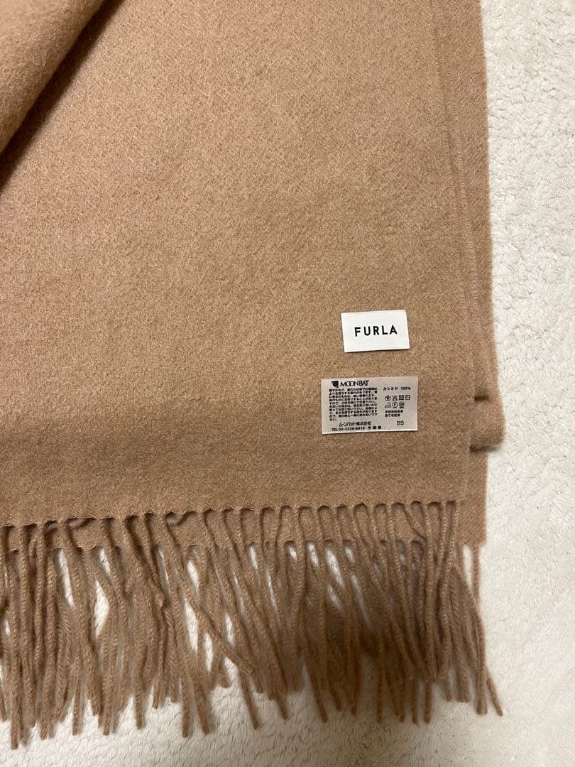 FURLA ベージュ ストール カシミヤ　大判
