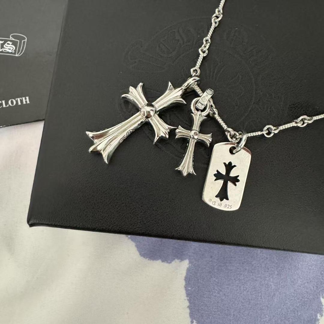 CHROME HEARTS クロムハーツ withダイヤモンド ネックレス925