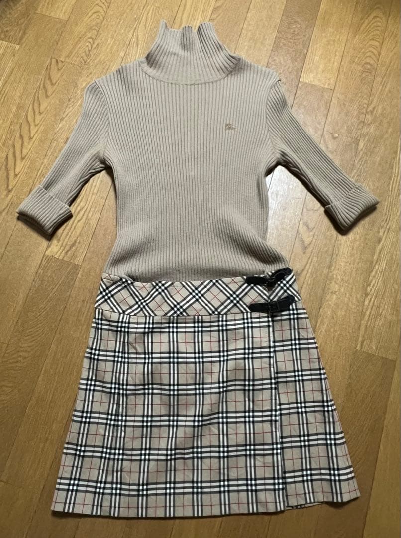 BURBERRY BLUE LABEL ひざ丈ワンピース 38（訳あり）